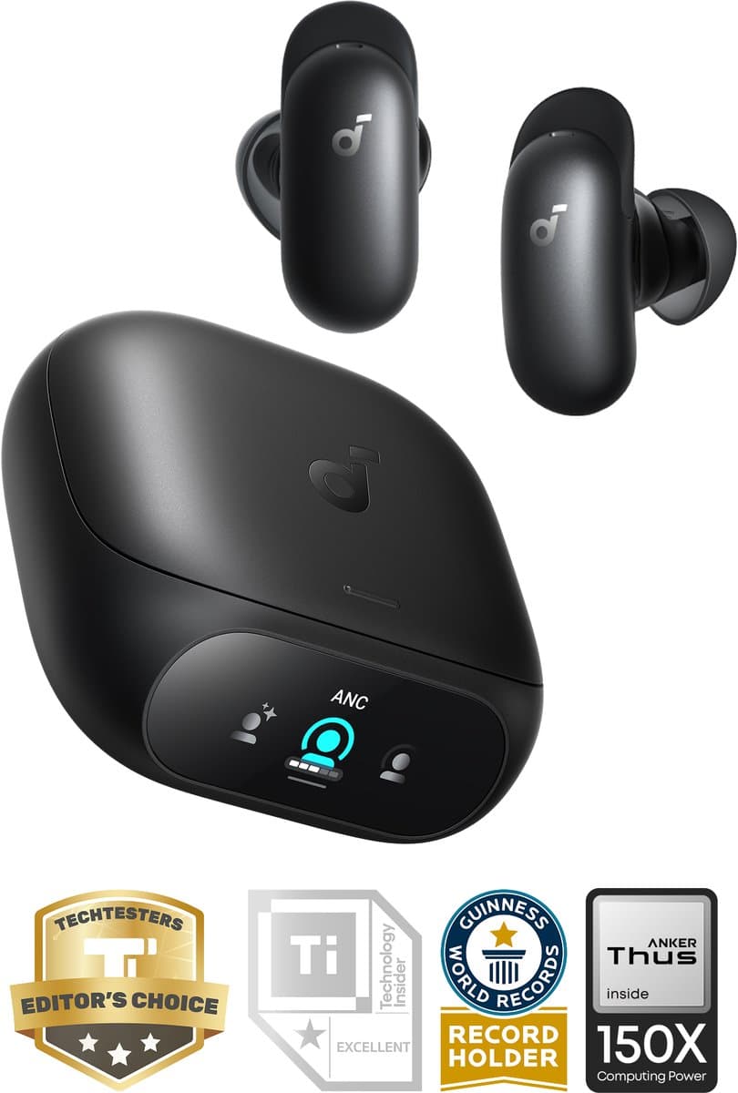 soundcore Liberty 5 Pro by Anker - Anker Thus Al Chip - Kristalheldere Gesprekken - Noise Cancelling Oordopjes - Draadloze Oordopjes - ANC Met 6 - 5 U/28 U:Speeltijd - Snelladen - Draadloos Opladen — afbeelding 1