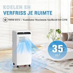 Mobiele Airco - Verplaatsbare Koeler - Ruimte Koelen - 3-in-1 Functie - 7000 BTU - Wit — thumbnail 5