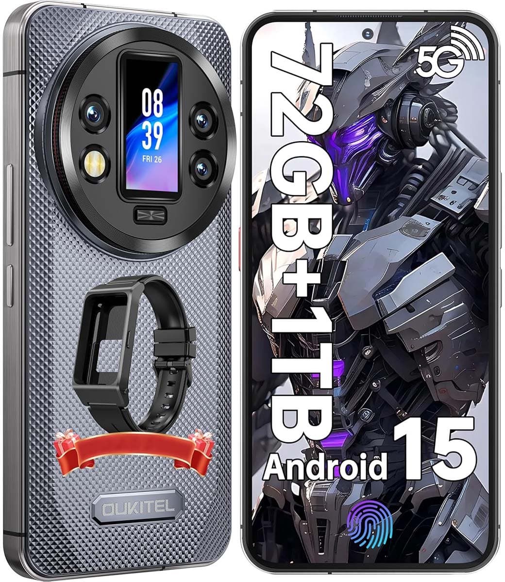 Oukitel WP200 Pro Robuuste Smartphone 5G - IP68/IP69K Outdoor Telefoon - 72GB RAM - 1TB ROM - 6,7 inch 120Hz - 8800mAh 45W - 108MP + 32 MP Camera - GPS NFC - Android 15 - Grijs — afbeelding 1