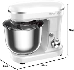 Kneading Machine - Keukenmachine Mixer - Zelf Bakken Thuis - Krachtige 1200 Watt Motor - 5 Liter Kom - Zwart — thumbnail 2