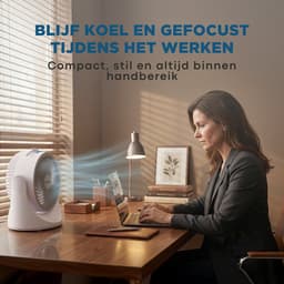 Mini Aircooler – Persoonlijke Luchtkoeler met Ice Box – Draagbare Ventilator & Luchtbevochtiger – Oplaadbaar – 3 Snelheden – 7 Kleuren LED – Fluisterstil — thumbnail 3