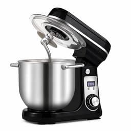 Jensaro Keukenmachine 1200W - Krachtige Stand Mixer 6L - Deegmixer - 6 Snelheden + Pulse - Stil - Groot Vermogen - RVS Kom — thumbnail 1