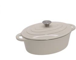 Nois Tierra Serie - Ovale Gietijzeren Pan - 34cm - 6,5L - Crème