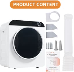 Re-purelife® wasdroger 3 kg met 4 droogprogramma's - compacte droger van ABS - wandmontage met meertrapsfiltratie en oververhittingsbeveiliging - modern design - wit - 49,5 × 42 × 59,5 cm — thumbnail 4