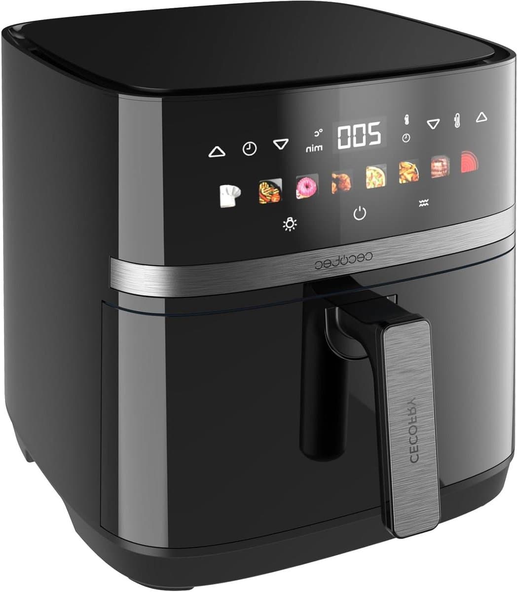 Airfryer Grill Duo - Heteluchtfriteuse Pizzaoven - Gezond Koken - Dubbele Weerstand - 8 Liter - Zwart — afbeelding 1