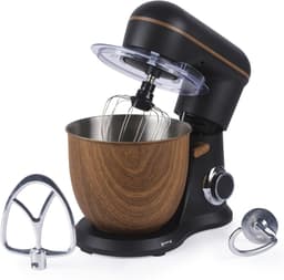 Keukenmachine - Mixer Standmixer - Bakken en Koken - 1300W Motor Kracht - 5 Liter Kom - Mat Zwart — thumbnail 1