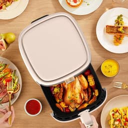 Heteluchtoven - Airfryer - Gezond Koken - Snelle Luchtcirculatie - 45L Capaciteit - Zwart — thumbnail 5