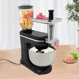 Elektrische Keukenmixer - Handmixer Kom - Bakken Deeg Maken - Krachtige 1500W Motor - 6 Liter Kom - Zwart — thumbnail 2
