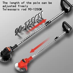 Accu Grasmaaier - Elektrische maaier - Gazon Onderhoud - Snel Oplaadbaar - 2 cm Snijbreedte - Rosso — thumbnail 2