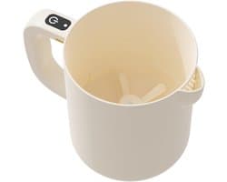 Elektrische Eierklopper - Roomklopper Mixer - Moeiteloos Mixen - Zelfreinigend Mechanisme - 1 Liter Capaciteit - Beige