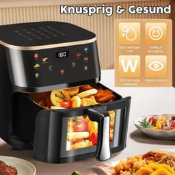 Seth Select Airfryer Oven 9L – Digitale Luchtfriteuse met Display – 6 Programma’s – Kijkvenster & Vaatwasserbestendige Mand — thumbnail 4