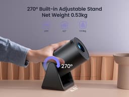 Mini Beamer - Projector - Digitale Projector - Draagbaar - Wi-Fi 6 en Bluetooth 5.2 - Android 11 Systeem - Ingebouwde Luidspreker - Compatibel met HDMI - Voeding - USB- EU Stekker Type - 300 ANSI - 29W - Zwart — thumbnail 5