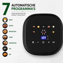GOURMETmaxx Airfryer 4,5 Liter – Digitale Heteluchtfriteuse met Touchscreen – 7 Automatische Programma's – Friteuse Zonder Olie – Oliearm Bakken, Grillen, Braden & Roosteren – Voor 2-4 Personen – Zwart — thumbnail 3