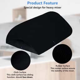 Mixer Glijmat - Keukenrobot Mat - Apparaat Verplaatsen - Premium Materiaal - 34 x 21 cm - Zwart — thumbnail 5