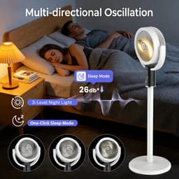Wentinkmo Torenventilator - Elektrische Ventilator Luchttuurbine -vloerventilator Verstelbare — thumbnail 3