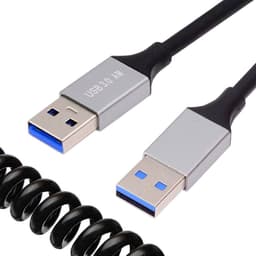 USB 3.0 Type-A naar USB-A Spiraalkabel Verlengkabel 100cm OTG voor Externe Harde Schijf en Camera — thumbnail 1