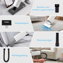 12V Auto Stofzuiger – Draadloze 120W Krachtige Auto Stofzuiger – Nat en Droog Handstofzuiger voor Auto en Thuis — thumbnail 5