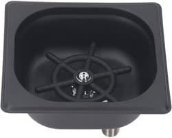 Glazenspoeler Gootsteen - Flessenwasmachine Bekerspoeler - Snel Glazen Reinigen - Hogedruk Sproeiers - 163x178mm - Mat Zwart