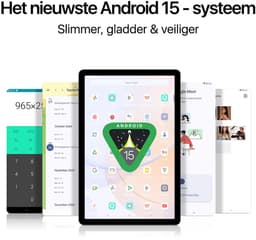 DOOGEE Android 15 U11 11-inch tablet met Gemini AI, 16 GB RAM + 128 GB opslag/2 TB uitbreidbaar, 8580 mAh, Unisoc T7200, 5G, wifi, Android | Bluetooth 5.0 | 13 MP + 5 MP Camera | GPS | OTG-ondersteuning | Grijs — thumbnail 3