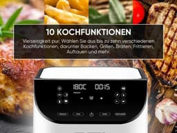 Hete Lucht Friteuse - Airfryer XXL - Gezond Koken - 85% Minder Olie - 5.8 Liter - Wit — thumbnail 5
