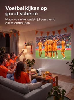 LumeWorks Nova Pro Mini Beamer Editie 2025 - Projector - 4K Support - Geschikt voor IOS en Android - Android 11 - Draagbaar - Thuisbioscoop - Zwart — thumbnail 2