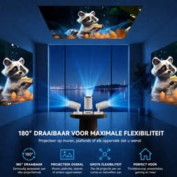Jensaro Smart Projector 8K - Android 14 Beamer - Wifi 6 & Bluetooth - 8000 Lumen - Auto Keystone - Draagbaar - Mini Thuisbioscoop — thumbnail 3