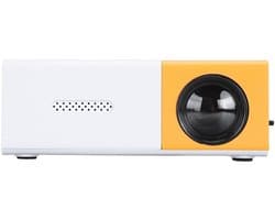 Allecto - Miniprojector - 4K - Draagbare LED-buitenhuisbioscoop - Geel en wit - Full HD - Kinderen - Compact formaat
