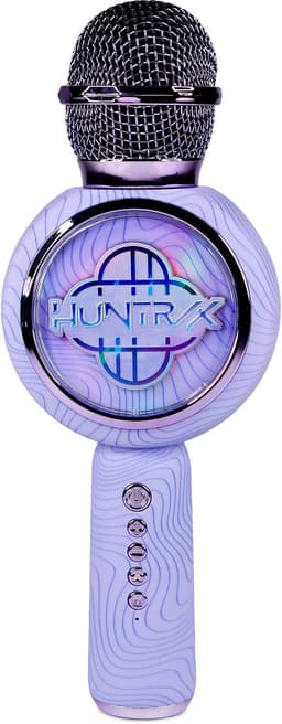 KPop Demon Hunters - Huntr/x - Logo - draadloze karaoke microfoon voor kinderen - oplichtend LED display - speaker - met stemeffecten — thumbnail 1