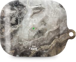 xoxo Wildhearts hoesje geschikt voor Airpods Pro 1 / Pro 2 - Marble Grey River - Ook als telefoonhoesje verkrijgbaar - schokbestendige case geschikt voor Airpod Pro (2) - koptelefoon case - Beschermhoes met marmerprint - marmer look - grijs — thumbnail 1