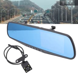 Dailygoody - Mirror Dash Cam - Achteruitkijkspiegelcamera - 1080P Resolutie - 4,3 Inch Volledig Scherm - G-sensor Parkeerbewaking - Ideaal voor Auto's — thumbnail 5