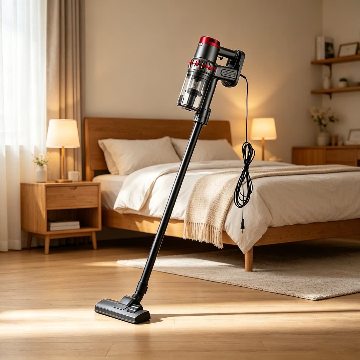 HEPA filter steelstofzuiger met kabel en grote stofbak 11000Pa zuigkracht verwijdert haren en fijnstof van tapijt en vloeren Ideaal voor allergieën en huisdieren — afbeelding 1