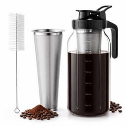 BOTC Cold Brew Koffie Maker - Slow Coffee - 1.8 Liter - Borosilicaat Glas - Zwart — thumbnail 1