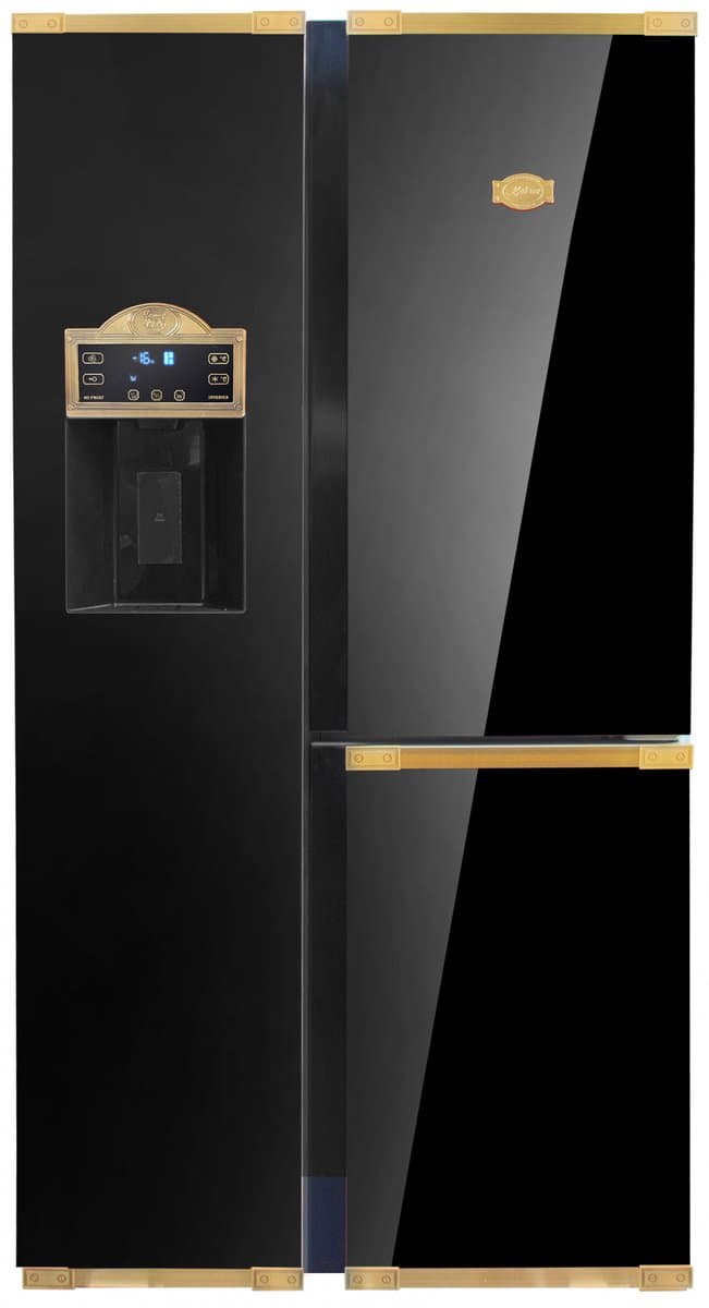Retro- koelkast- Side-by-side KAISER KS 90300 AD Bio- zwart, No Frost 538 L 183 cm — afbeelding 1