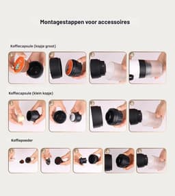 KAD® Draagbare Koffiemachine - Blender To Go - Draagbare Blender - Zwart - 9cm × 9cm × 27cm — thumbnail 4