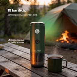 Solstedt® Draagbare Koffiemachine – Espressomaker | 19 Bar | 7800mAh Batterij | Nespresso Cups & Gemalen Koffie | Camping & Reizen — thumbnail 3