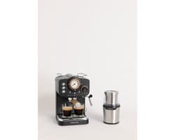 CREATE - Pack THERA RETRO Express-koffiezetapparaat + MILL PRO koffie- en kruidenmolen - Zwart