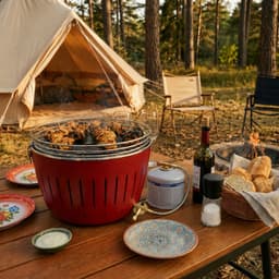 LotusGrill Classic Hybrid Tafelbarbecue - Ø350mm - Rood — thumbnail 4