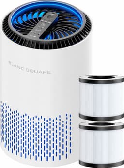 Blanc Square Air Purifier Pro - Luchtreiniger met 2 vervangbare HEPA13 filters + koolstoffilter - Werkt tegen huisstofmijt, hooikoorts, allergie, stof - Clean Air Aroma functie — thumbnail 1
