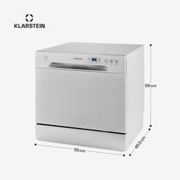 Klarstein Vaatwasser Mini voor 8 Couvert, Stille Kleine Vaatwasser met 6 Programma’s, Tafelmodel Vaatwasser voor Thuis, Kantoor en Camping, Mini Vaatwasser met Wateraansluiting - Vaatwasmachine Mini-Vaatwasser - 8 Maatgedekken 49 dB 45 cm 1620W — thumbnail 4