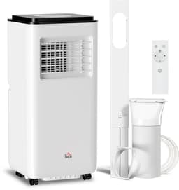 Mobiele Airco - Draagbare Airconditioner - Luchtkoeler - 7000 BTU - 750W - 5 gebruiksmodi - ABS - 24-uurs timer - Met Afstandsbediening - 33 x 28 x 70.4 cm - 51 dB - Wit — thumbnail 1