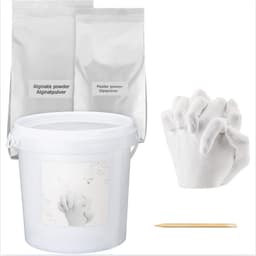 3D gipsafdruk voor 1 tot 2 handen - Handafdruk in gips - Bodycasting set - Voor 1 volwassene of 2 kinderen - pH-neutraal en huidvriendelijk — thumbnail 1