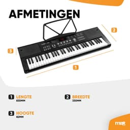 MAX KB15 Keyboard set voor beginners met keyboardstandaard - Ideaal voor beginners - Oplaadbare accu — thumbnail 4