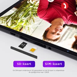 Elementkey Ai-Touch 10 – 10.1 Inch Tablet – 64GB Intern + 64GB Micro SD – Voor En Achtercamera – Android 13 - IPS-scherm – 2GB RAM - Werk & Entertainment - SIM – Donker Grijs — thumbnail 5