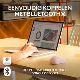 Logitech M240 - Draadloze Muis - Bluetooth - Roze — thumbnail 3
