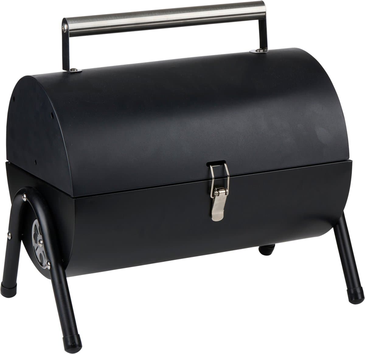 alpina Tafel BBQ Houtskool - Tafelgrill met Grillplaat en Deksel - Compacte Barbecue met Grillplaat - Tafelbarbecue Draagbaar - Ideaal voor Buiten - Zwart — afbeelding 1