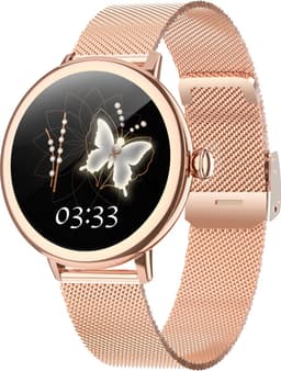 Bizoule Smartwatch Beleza - Smartwatch Dames Rosé-Goud - 1.1 AMOLED Touchscreen - 40mm - Horloge met Belfunctie - Stappenteller - Android en iOS — thumbnail 1