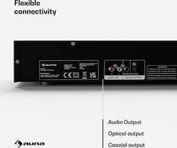 Auna Art22 hifi-cd-speler met slot-in-mechanisme, USB-ingang, cd- en mp3-weergave, afstandsbediening, optische en coaxiale uitgangen – geluidskwaliteit van 3W – zwart — thumbnail 2