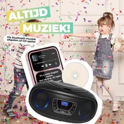 Denver Draagbare DAB Radio CD Speler Kinderen - Bluetooth - Lichteffecten - Boombox - AUX - FM - TDB212GREY — thumbnail 4