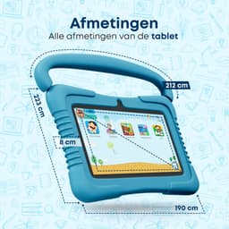 KYCE® Kindertablet - Vanaf 3 jaar - Android 12 - 7 Inch - Ouderlijk Toezicht - 32GB - Blauw — thumbnail 2