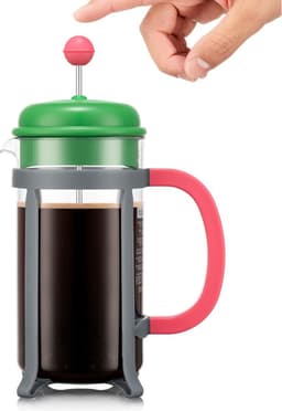Bodum | LIMITED EDITION | Java French Press Cafetière | Kunststof | 8 kops | Groen/Grijs/Roze | 1L — thumbnail 3